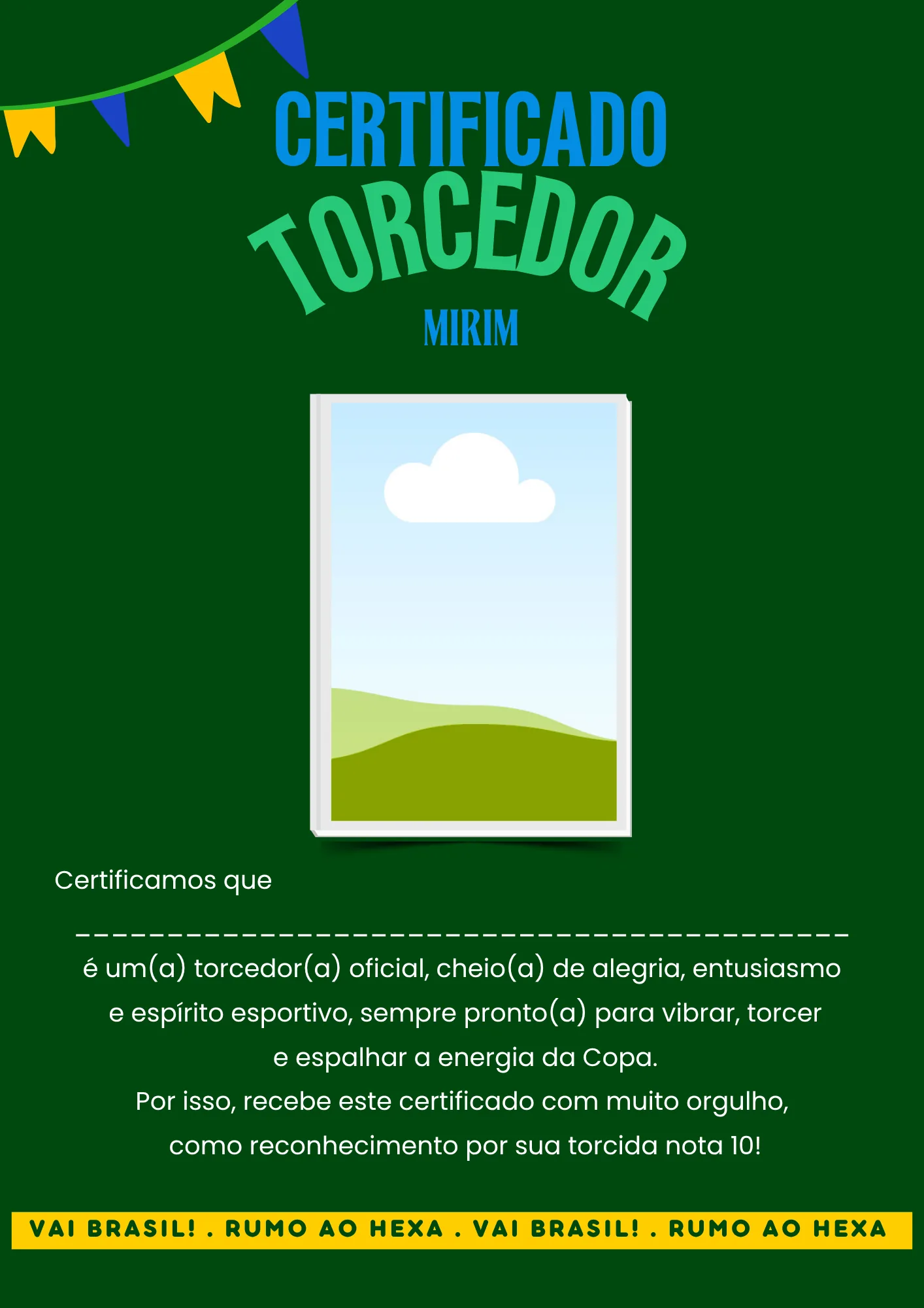 Certificado do Torcedor Mirim